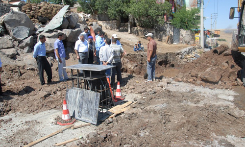 SELİMPINAR MAHALLESİNDE ÜST GEÇİT YAPIMINA BAŞLANDI