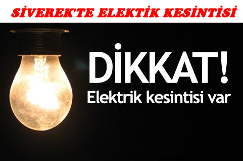 PAZAR GÜNÜ ELEKTRİK KESİNTİSİ UYGULANACAK