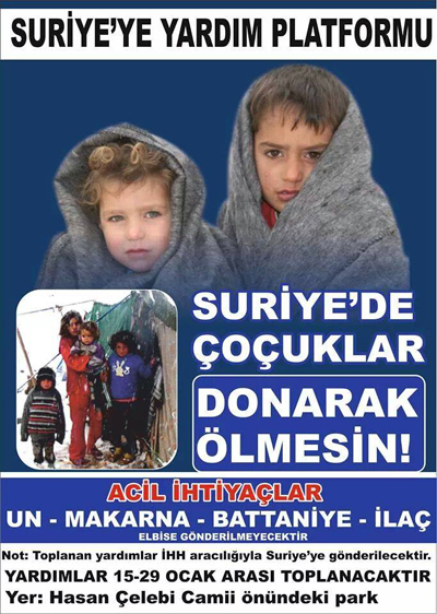 SURİYE'DE ÇOCUKLAR DONARAK ÖLMESİN