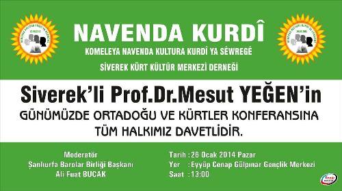 GÜNÜMÜZDE ORTADOĞU VE KÜRTLER KONFERANSI
