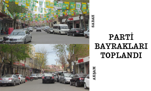 SİVEREK'TE SEÇİM BAYRAKLARI TOPLANDI