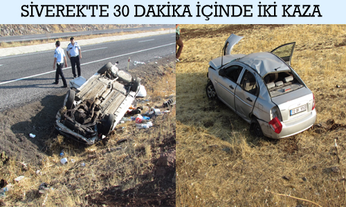 SİVEREK'TE İKİ AYRI KAZA: 8 YARALI