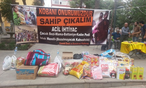 EĞİTİM-SEN'DEN KOBANİLİ AİLELERE YARDIM