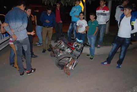 SİVEREK'TE MOTOSİKLET KAZASI: 1 YARALI