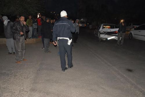 ÇERMİK YOLUNDA MADDİ HASARLI KAZA