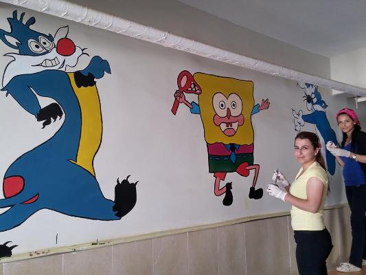 DOKUZUNCU OKULLARINI BOYADILAR