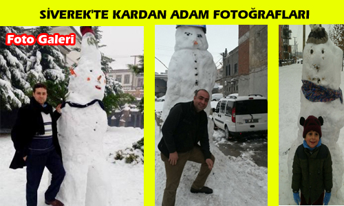 SİVEREK'TE KARDAN ADAM MANZARALARI
