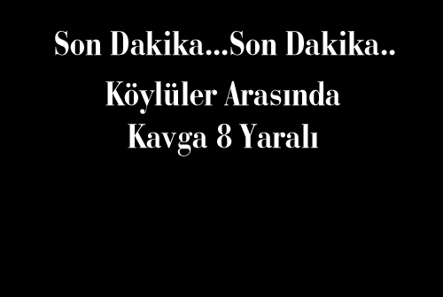 Köylüler Arasında Kavga: 8 Yaralı