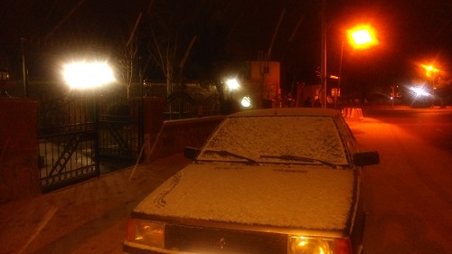 Siverek'te kar yağışı başladı