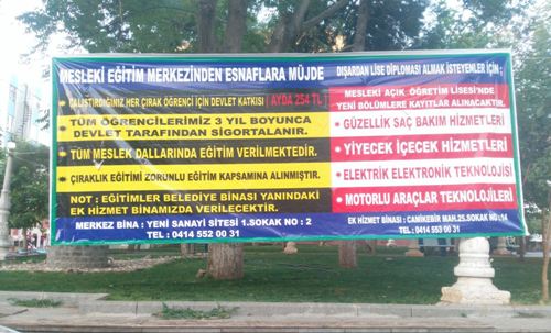 Mesleki Eğitim Merkezinden duyuru