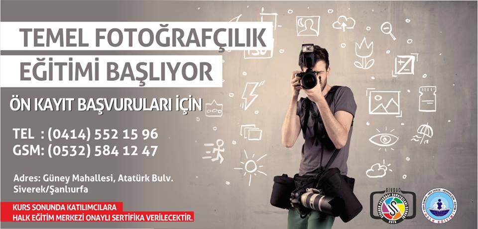 Siverek'te Temel Fotoğraf Eğitimi Verilecek