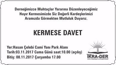 Hayır kermesine davet