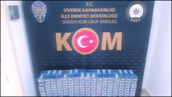 Siverek'te kaçak sigara operasyonu