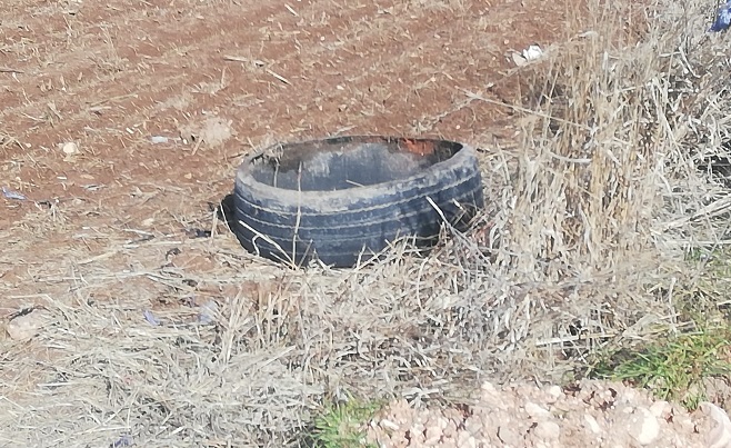 Araç lastiğine gizlenmiş patlayıcı imha edildi