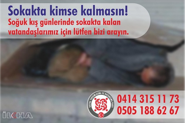Valilikten evsiz ve kimsesizler için destek çağrısı
