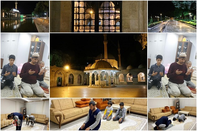 Şanlıurfalılar, Coronavirus salgını nedeniyle ilk teravih namazını evlerinde kıldı