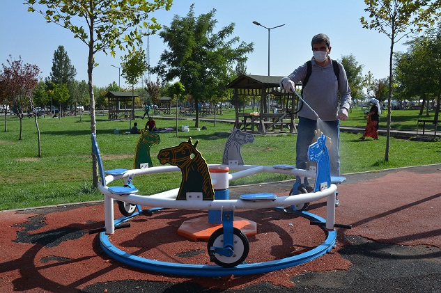 Piknik alanları dezenfekte edilerek temizlendi
