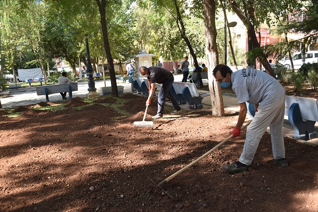 Parklarda çevre düzenleme çalışması yapıldı