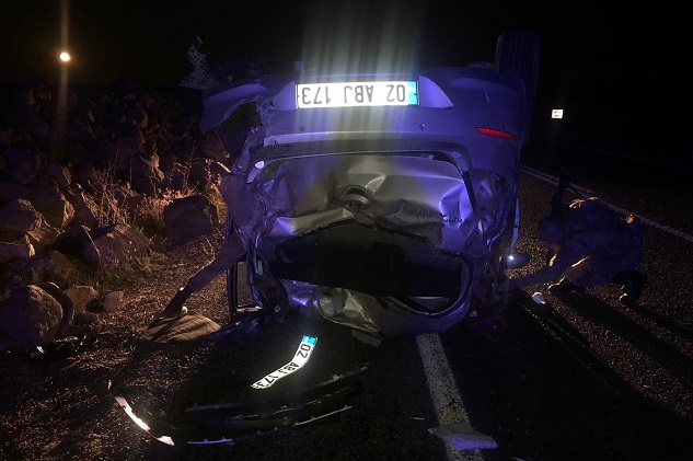 Siverek'te yola çıkan tilki kazaya neden oldu: Bir yaralı
