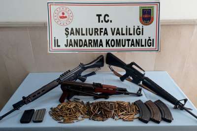 Siverek'te 3 uzun namlulu silah ve mühimmat ele geçirildi