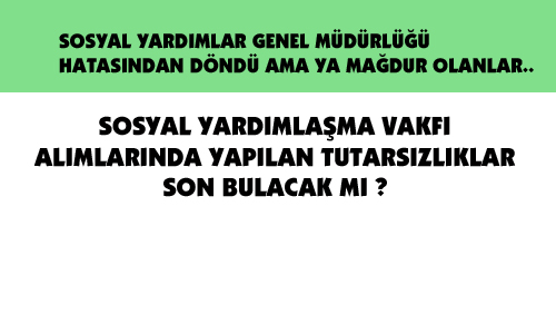 SYDV ALIMLARINDA DEDİĞİMİZ ÇIKTI