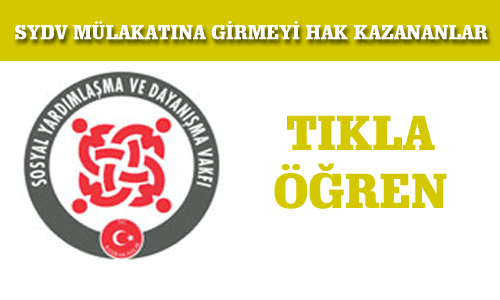 SYDV MÜLAKATINA KATILACAKLAR LİSTESİ
