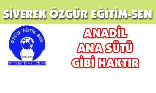 ANADİL, ANA SÜTÜ GİBİ HAKTIR