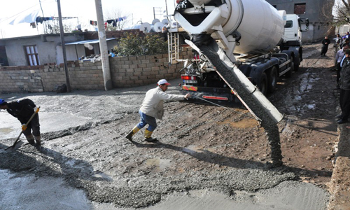 SELİMPINAR MAHALLESİNDE BETONLAMA ÇALIŞMASI