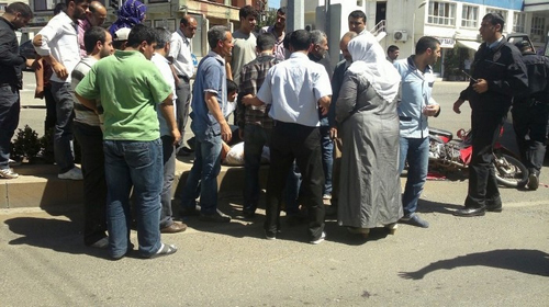 SİVEREK'TE MOTOSİKLET KAZASI 1 YARALI