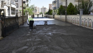 Siverek'te beton yol çalışmalarına devam ediliyor