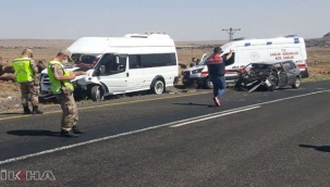 Viranşehir-Diyarbakır kara yolunda kaza: 8 yaralı
