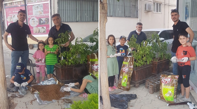 Siverek'te sokak hayvanlarına mama ve su desteği