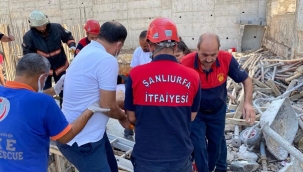 Karaköprü'de İnşaattan düşen işçi ağır yaralandı