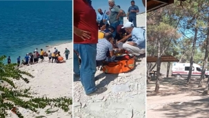 Atatürk Baraj gölüne giren çocuk boğulma tehlikesi geçirdi