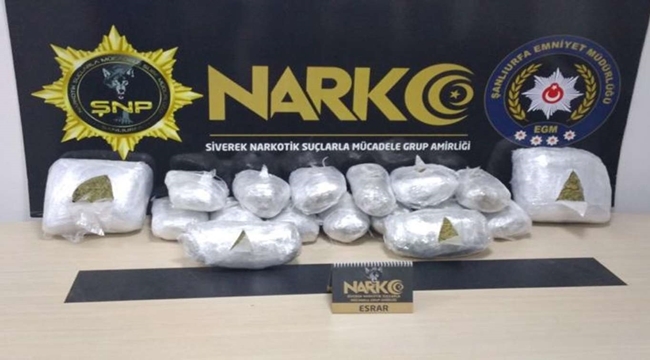 Siverek'te kamyon kasasında esrar ele geçirildi