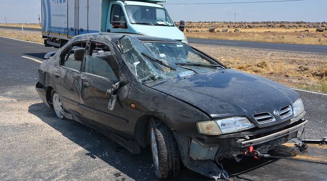 Siverek'te otomobil takla attı: 4 yaralı