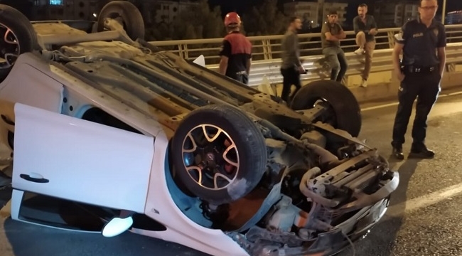 Şanlıurfa'da otomobil takla atarak devrildi:  1 yaralı