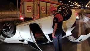 Şanlıurfa'da otomobil takla atarak devrildi: 1 yaralı