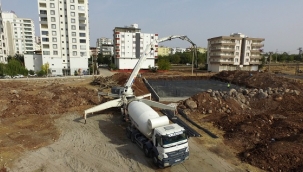 Siverek Belediyesinden Yenişehir Mahallesi'nde yapılan camiye destek 