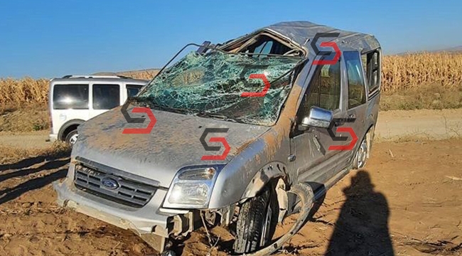 Siverekli işçileri taşıyan araç Ankara'da kaza yaptı