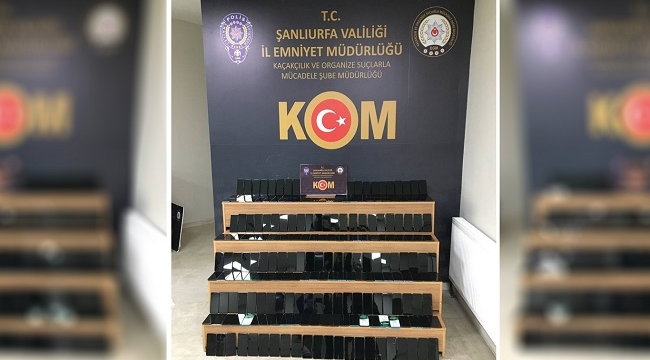 Şanlıurfa'da 232 adet cep telefonu ele geçirildi