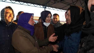 Başkan Ayşe Çakmak, hayvan pazarı esnafını ziyaret etti