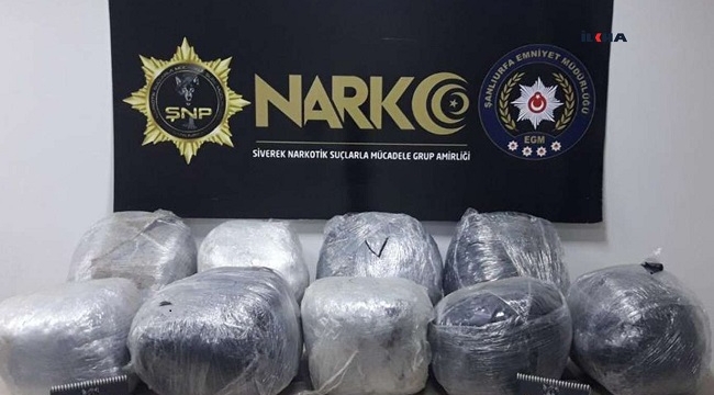 Siverek'te 105 kilogram esrar ele geçirildi