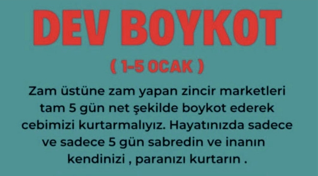 Sosyal medyada zincir marketleri boykot çağrısı