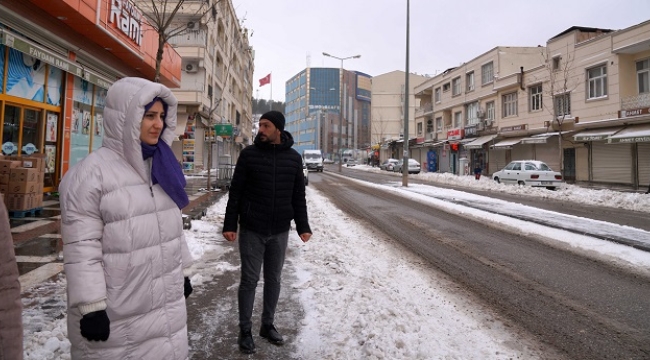 Başkan Ayşe Çakmak karla mücadele çalışmalarını yerinde inceledi