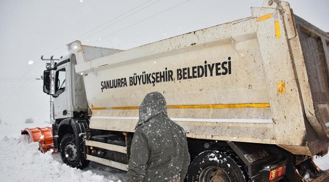 Siverek'te kar yağışından dolayı 630 kırsal mahallenin yolu kapandı