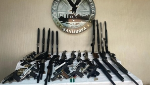 Şanlıurfa'da yaklaşık bin 500 adet silah ele geçirildi