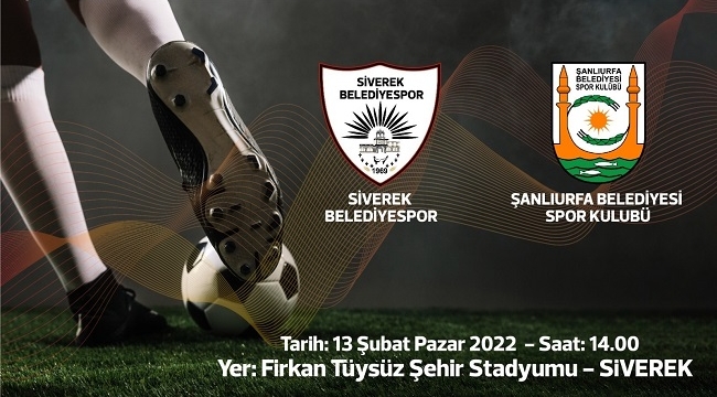 Siverek Belediyespor pazar günü Büyükşehir Belediyespor ile karşılaşacak
