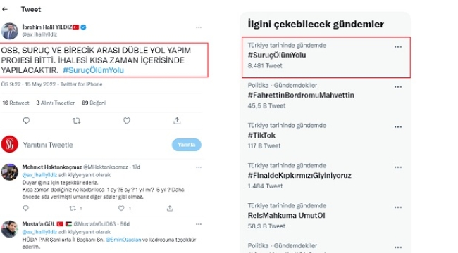 Şanlıurfa-Suruç ölüm yolu ile ilgili flaş açıklama