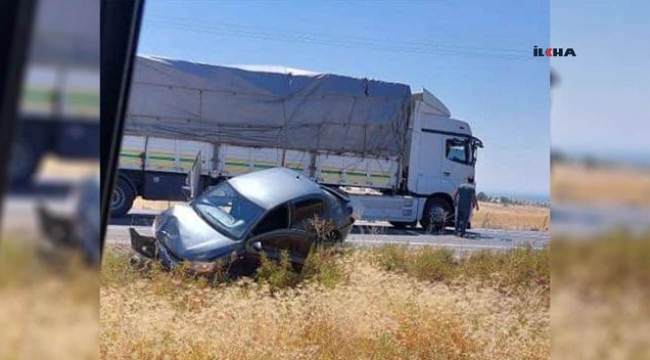 Şanlıurfa'da TIR ile otomobil çarpıştı: 1 yaralı 